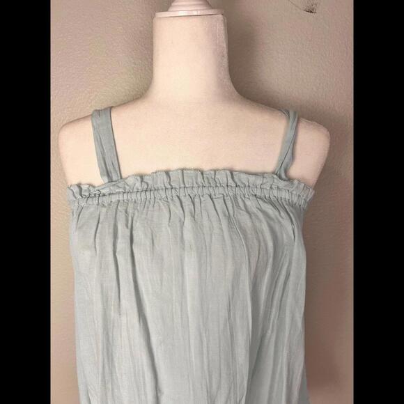 Love by Gap Top Women Casual Sleeveless Blouse Small S Baby Blue Semi Sheer - Picture 2 of 6